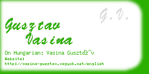 gusztav vasina business card